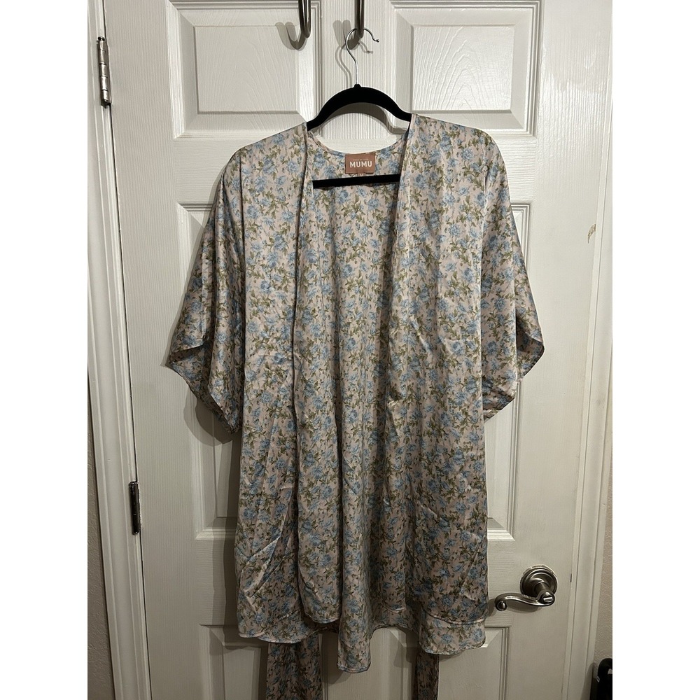 Show Me Your Mumu M Robe Kimono Floral Wrap Sleepwear Cottagecore Made In USA